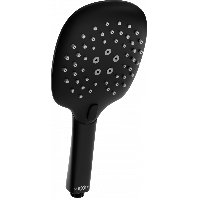 Mexen R-22 3-funktions duschhandtag, svart - 79522-70