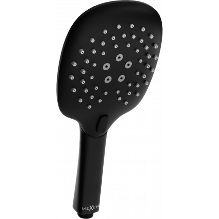 Mexen R-22 3-funktions duschhandtag, svart - 79522-70