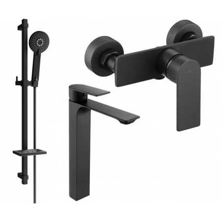 Mexen Alexa DQ40 duschset, svart - 71214DQ40-70