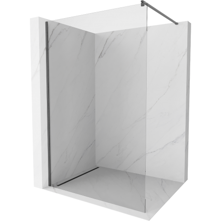 Mexen Kioto paroi de douche Walk-in 95 x 200 cm, transparent 8 mm, gris acier brossé - 800-095-101-66-00