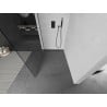 Mexen Kioto dušisein Walk-in 100 x 200 cm, läbipaistev 8 mm, harjatud püssihall - 800-100-101-66-00