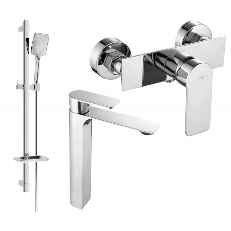 Mexen Alexa DQ62 conjunto de duche, cromado - 71214DQ62-00