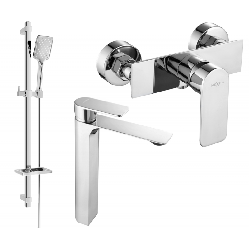 Mexen Alexa DQ62 ensemble de douche, chrome - 71214DQ62-00