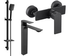 Mexen Alexa DQ62 Duschset, schwarz - 71214DQ62-70