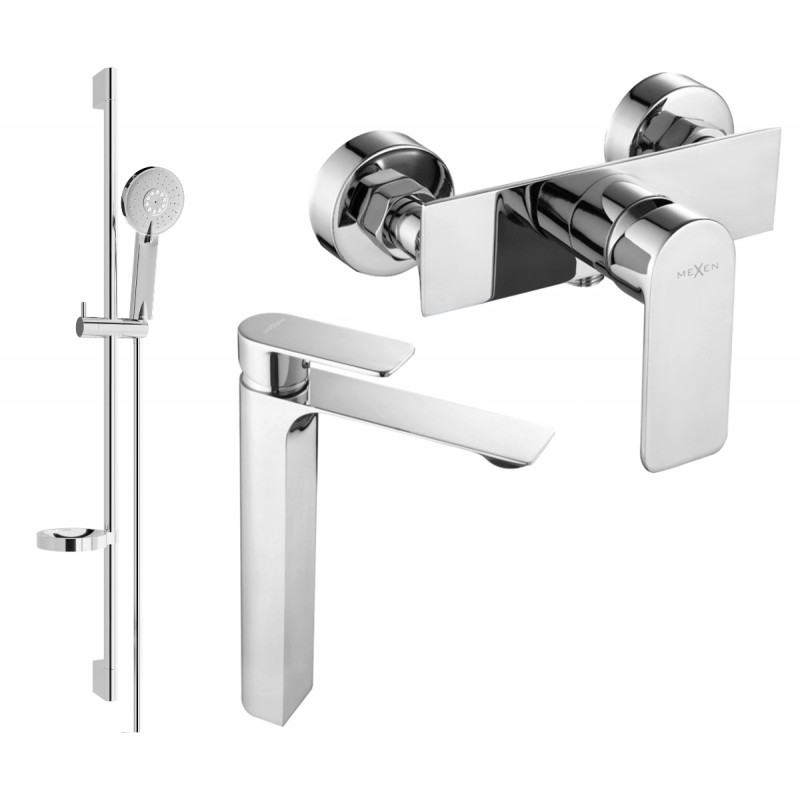 Mexen Alexa DS40 komplet za prhanje, krom - 71214DS40-00