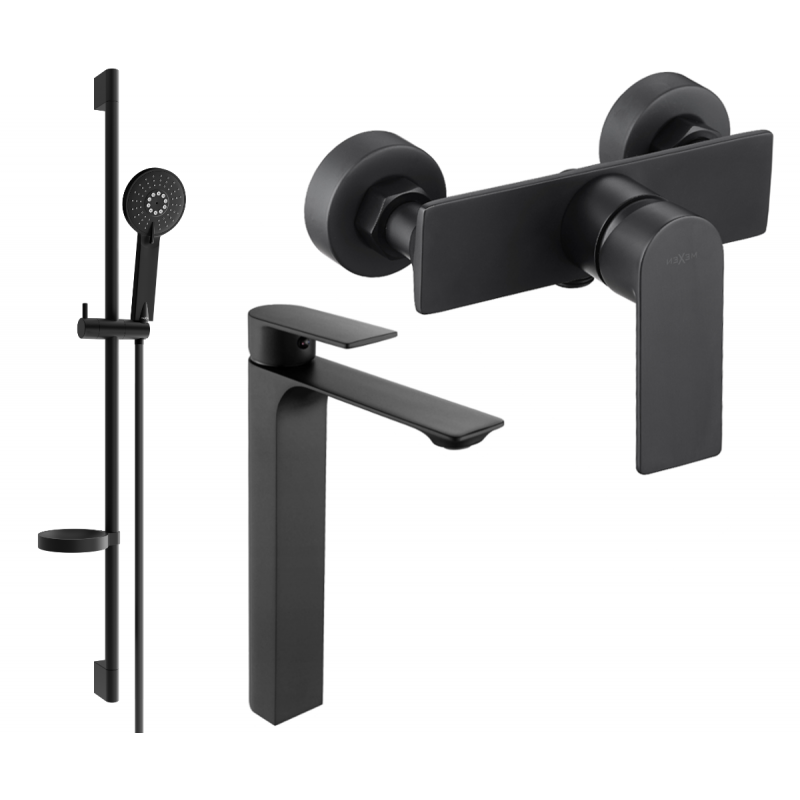 Mexen Alexa DS40 doucheset, zwart - 71214DS40-70