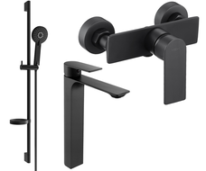 Mexen Alexa DS40 duschset, svart - 71214DS40-70