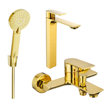 Mexen Alexa R40 bath set, gold - 71213R40-50