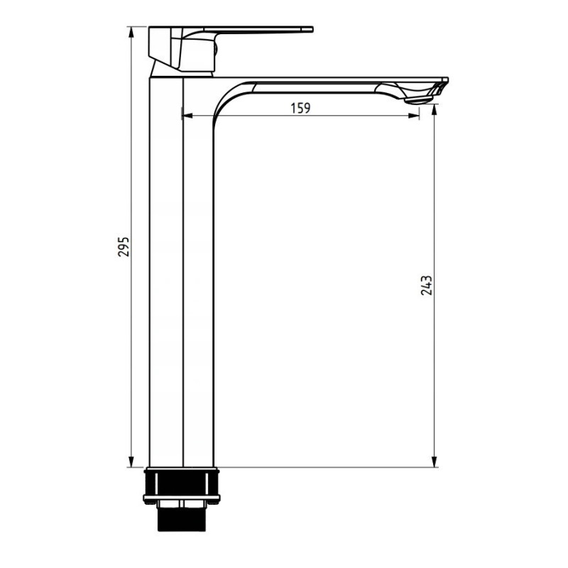 Mexen Alexa R40 vannikomplekt, must - 71213R40-70