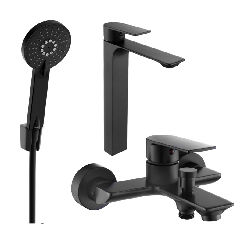 Mexen Alexa R40 vannikomplekt, must - 71213R40-70