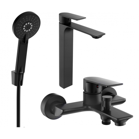 Mexen Alexa R40 kylpyammeen sarja, musta - 71213R40-70