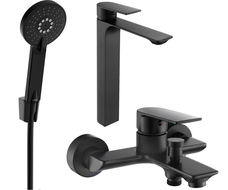Mexen Alexa R40 badkar set, svart - 71213R40-70