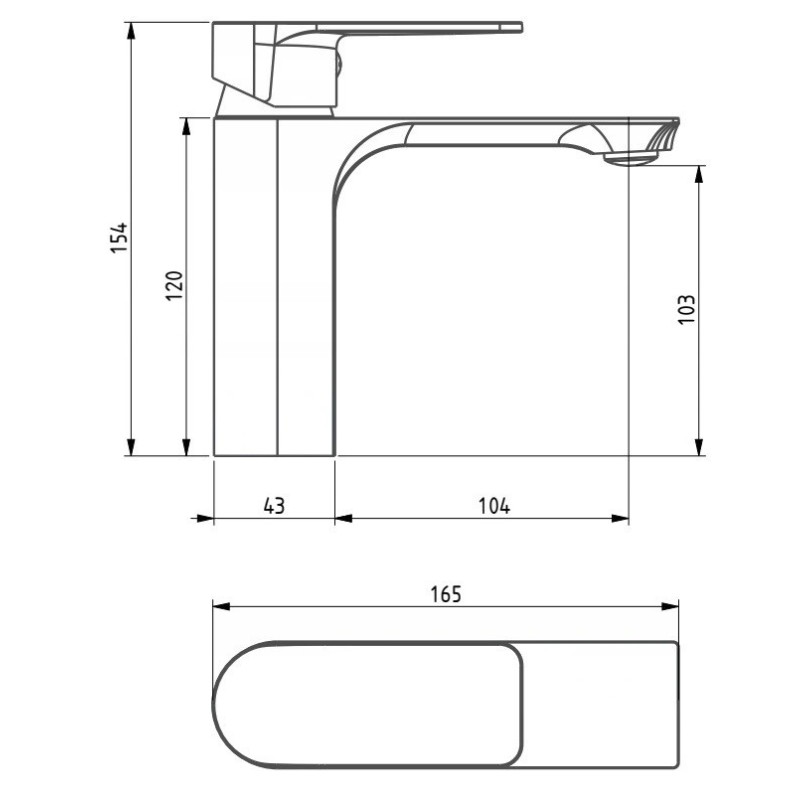 Mexen Alexa R62 vannikomplekt, kuldne - 71213R62-50