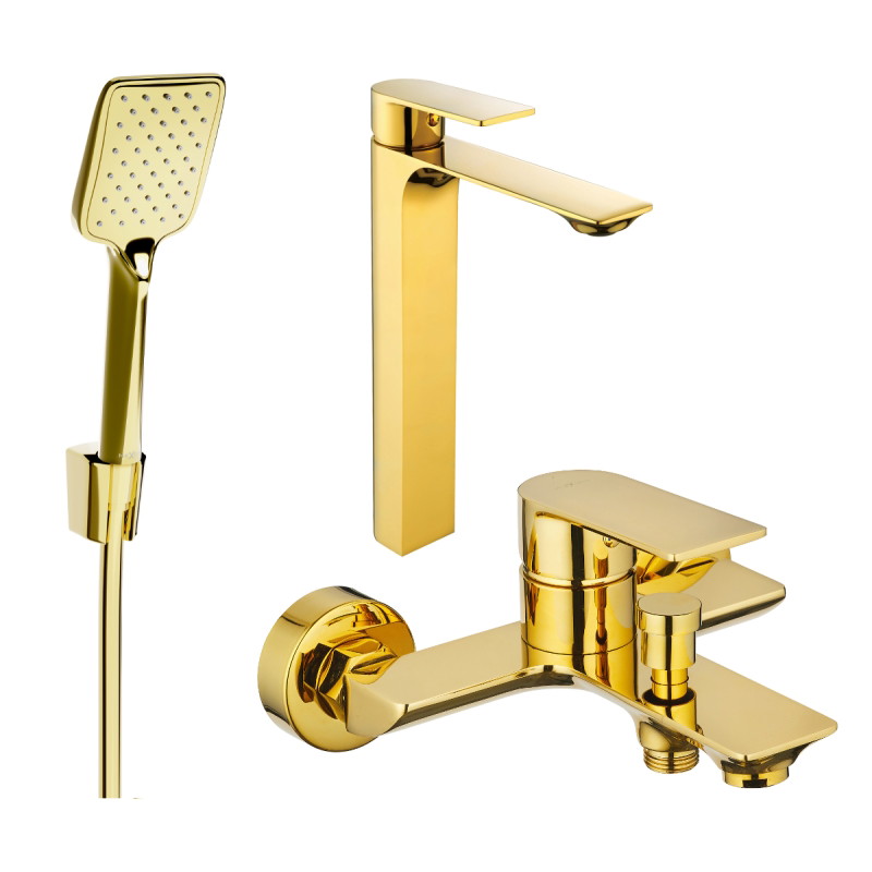 Mexen Alexa R62 vannikomplekt, kuldne - 71213R62-50