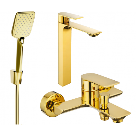 Mexen Alexa R62 vannikomplekt, kuldne - 71213R62-50