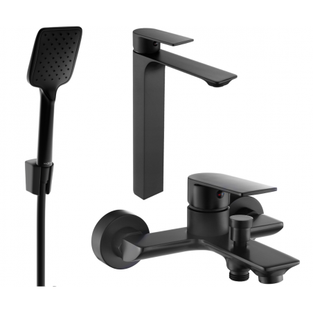 Mexen Alexa R62 badkarssats, svart - 71213R62-70