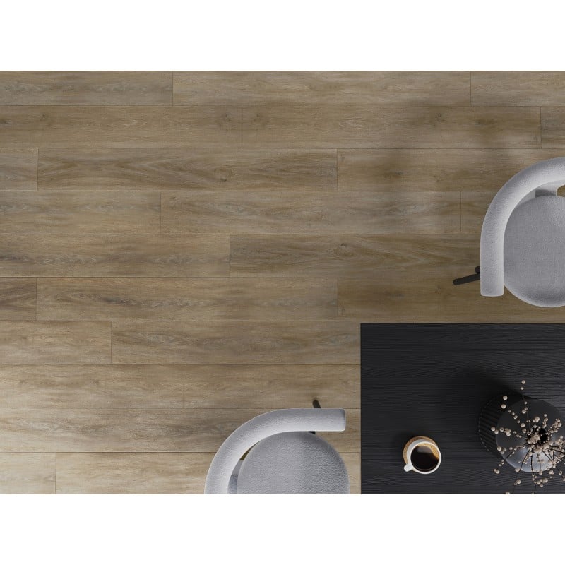 Mexen Palermo panneaux en vinyle 1240 x 182 mm SPC 6,5 mm, sous-couche IXPE 1,5 mm, 4 V-Joint, Chêne