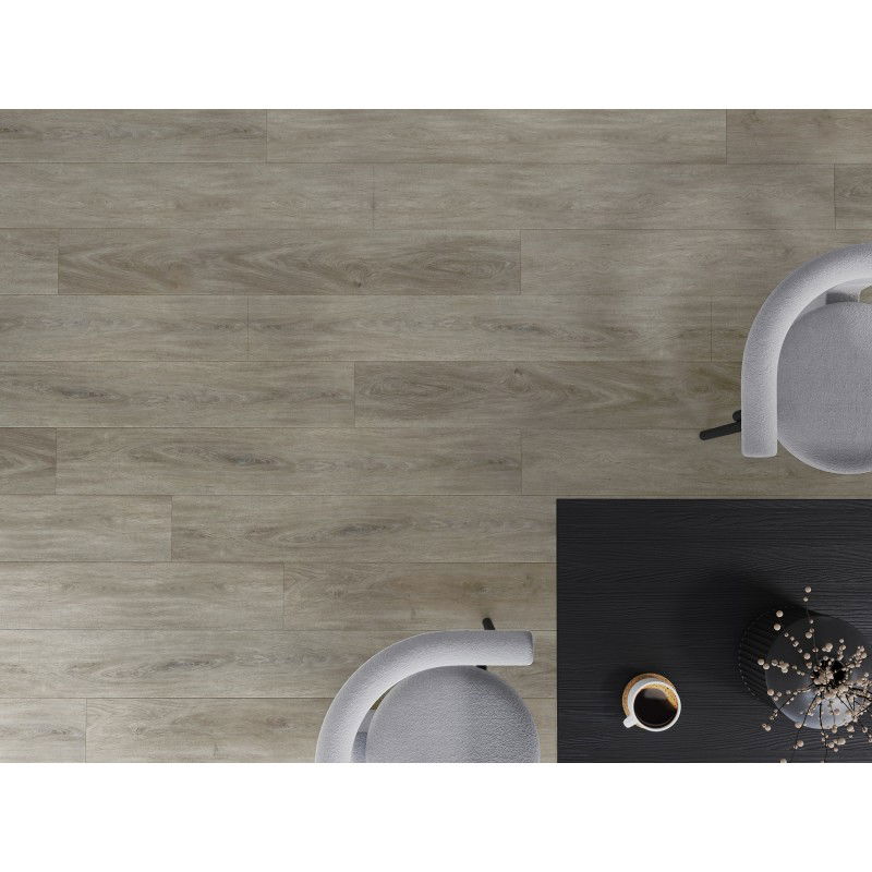 Mexen La Porte painéis vinílicos 1240 x 182 mm SPC 6,5 mm, base IXPE 1,5 mm, 4 V-Fuga, Carvalho - F1026-1240-182-505-4V1-01