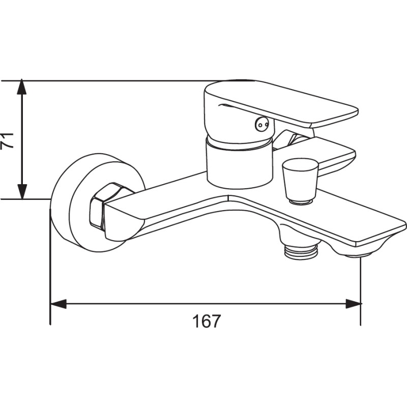 Mexen Alexa R40 vannisegisti koos dušikomplektiga, must - 7123R40-70