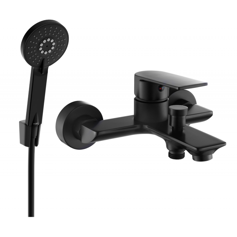 Mexen Alexa R40 robinet de baignoire avec ensemble de douche, noir - 7123R40-70