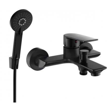 Mexen Alexa R40 badkraan met doucheset, zwart - 7123R40-70