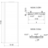 Mexen Flat VR20S Heizkörper 1600 x 400 mm, untere mittlere Anschluss, 712 W, anthrazit - W6VR20S-160-040-66