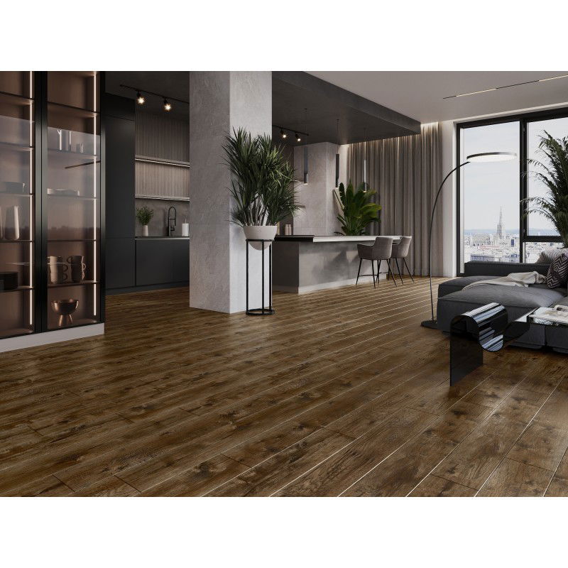 Mexen Mount Vernon Vinylpaneele 1240 x 182 mm SPC 6,5 mm, IXPE-Unterlage 1,5 mm, 4 V-Fuge, Nussbaum - F1029-1240-182-505-4V1-02