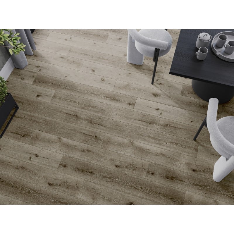 Mexen Kansas painéis vinílicos 1240 x 182 mm SPC 6,5 mm, base IXPE 1,5 mm, 4 V-Fuga, Carvalho - F1032-1240-182-505-4V1-01