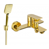 Mexen Alexa R62 bath tap with shower set, gold - 7123R62-50