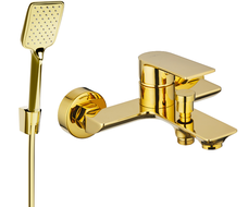 Mexen Alexa R62 grifo de bañera con conjunto de ducha, dorado - 7123R62-50