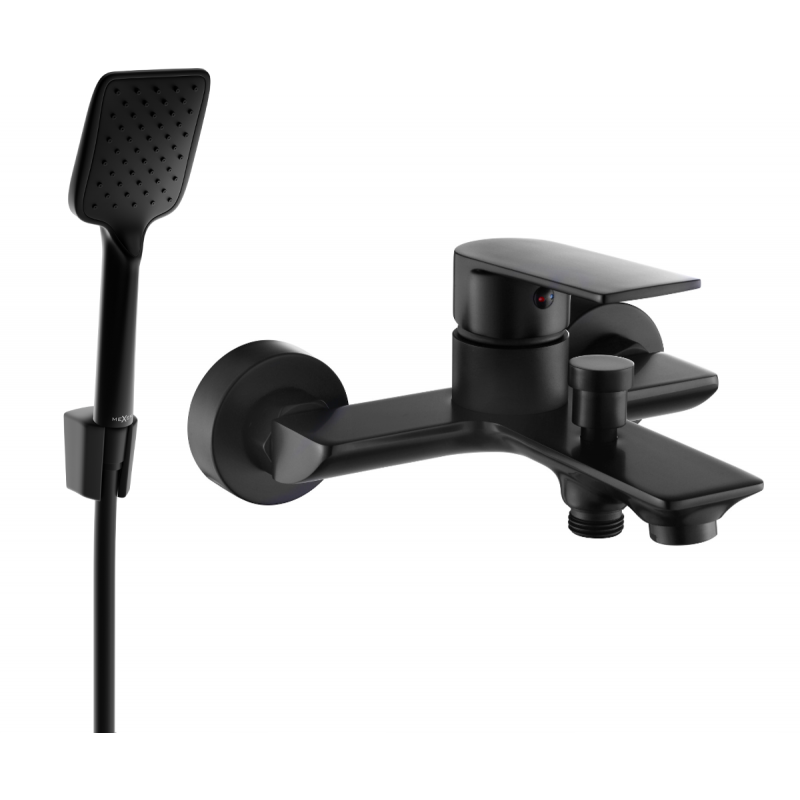 Mexen Alexa R62 rubinetto per vasca da bagno con set doccia, nero - 7123R62-70
