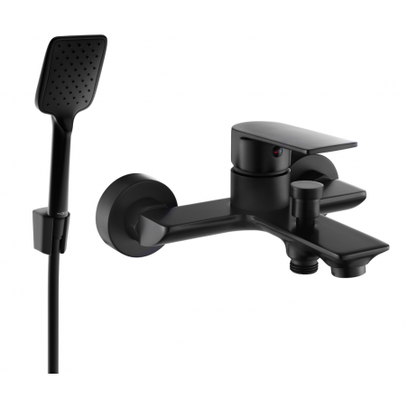 Mexen Alexa R62 badkraan met douchepakket, zwart - 7123R62-70