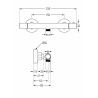 Mexen Tord opbouw doucheset met regendouche en thermostatische douchekraan Slim, chroom - 77105200-00