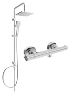 Mexen Tord opbouw doucheset met regendouche en thermostatische douchekraan Slim, chroom - 77105200-00