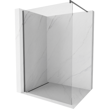 Mexen Kioto douchewand Walk-in 130 x 200 cm, transparant 8 mm, geborsteld kanongrijs - 800-130-101-66-00