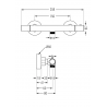 Mexen Erik opbouwdoucheset met regendouche en thermostatische mengkraan Slim, chroom - 77105205-00