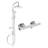 Mexen Erik Aufputz-Duschset mit Regendusche und Thermostat-Duschbatterie Slim, Chrom - 77105205-00
