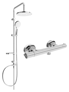 Mexen Erik opbouwdoucheset met regendouche en thermostatische mengkraan Slim, chroom - 77105205-00
