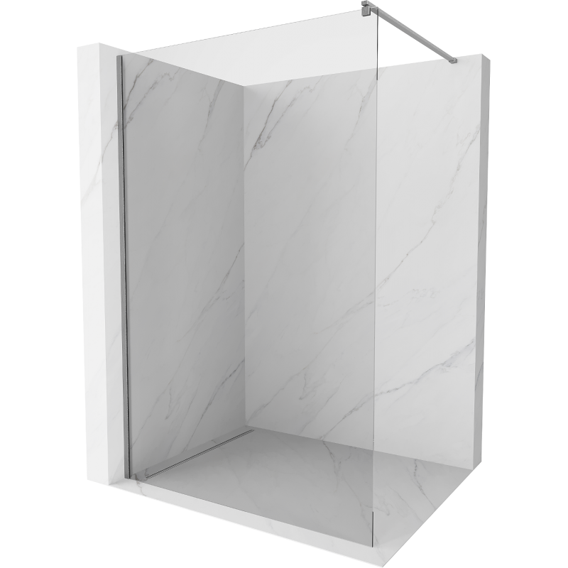 Mexen Kioto Walk-in Duschwand 135 x 200 cm, transparent 8 mm, gun metal - 800-135-101-95-00