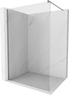 Mexen Kioto staklena pregrada za tuš Walk-in 135 x 200 cm, prozirna 8 mm, gun metal - 800-135-101-95-00