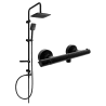 Mexen Slim Sven opbouwset voor douche met regendouche en thermostatische douchemengkraan, zwart - 77105262-70