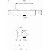 Mexen Erik Aufputz-Duschset mit Regenduschkopf und thermostatischer Duscharmatur Kai, Chrom - 77100205-00