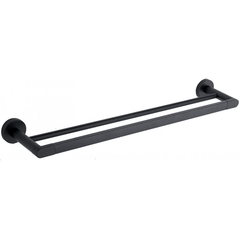 Mexen Tiber colgador doble para toallas, negro - 7050525-70