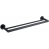 Mexen Tiber colgador doble para toallas, negro - 7050525-70