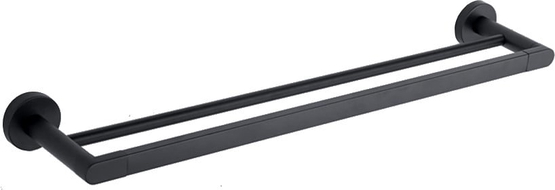 Mexen Tiber dubbele handdoekhouder, zwart - 7050525-70
