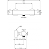 Mexen Sven Aufputz-Duschset mit Regenduschkopf und thermostatischer Duscharmatur Kai, Chrom - 77100262-00