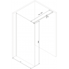 Mexen Kioto douchewand Walk-in 110 x 200 cm, transparant 8 mm, goud geborsteld - 800-110-101-55-00