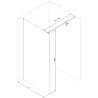 Mexen Kioto paroi de douche Walk-in 110 x 200 cm, transparent 8 mm, doré brossé - 800-110-101-55-00