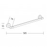 Mexen Tiber toallero cromado - 7050524-00