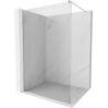 Mexen Kioto Duschwand Walk-in 140 x 200 cm, transparent 8 mm, gebürstetes Nickel - 800-140-101-97-00